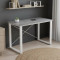 Письмовий стіл Ferrum-decor Драйв 750x1000x700 Білий метал ДСП Бетон 16 мм (FRD-103170)