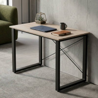Письмовий стіл Ferrum-decor Драйв 750x1000x700 Чорний метал ДСП Дуб Сан-Марино 32 мм (FRD-103360)