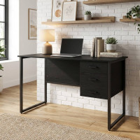 Комп'ютерний стіл Ferrum-decor Гаррі 75x140x60 чорний ДСП Сосна Кембра 32мм (FRD-103550)