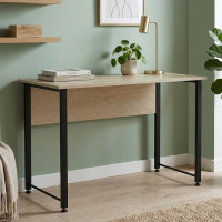 Письмовий стіл Ferrum-decor Курт 75x140x60 чорний ДСП Дуб Сонома 16мм (FRD-103920)