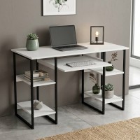 Письмовий стіл Ferrum-decor Тім 75x120x60 чорний ДСП Біле 16мм (FRD-103950)