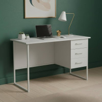 Письмовий стіл Ferrum-decor Гаррі 75x120x60 білий ДСП Біле 16мм (FRD-104050)