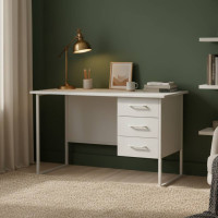 Письмовий стіл Ferrum-decor Гаррі 75x140x60 білий ДСП Біле 16мм (FRD-104060)
