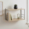 Книжкова полиця універсальна Ferrum-decor Стім 1 38x63x26 сірий ДСП Дуб Сонома 16мм (FRD-104100)