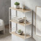 Книжкова полиця універсальна Ferrum-decor Стім 2 74x63x26 білий ДСП Дуб Сан-Марино 16мм (FRD-104110)