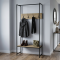 Вешалка напольная модульная Ferrum-decor Трелис 12 180x90x38 черный ДСП Дуб Сонома 16мм (FRD-104310)
