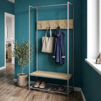 Вешалка напольная модульная Ferrum-decor Трелис 13 180x90x38 серый ДСП Дуб Сонома 16мм (FRD-104340)