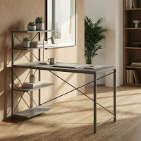 Комп'ютерний стіл Ferrum-decor Джек 75x140x60 Сірий ДСП Бетон (FRD-104420)