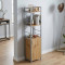 Етажерка 3/34 Ferrum-decor Серії Конект із тумбою 144x34x28 Сірий ДСП Артизан (FRD-104440)
