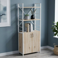 Этажерка 3/60 Ferrum-decor Серии Конект с тумбой 144x60x28 Белый ДСП Сан-Марино (FRD-104450)
