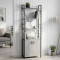 Этажерка 4/60 Ferrum-decor Серии Конект с тумбой 179x60x28 Черный ДСП Бетон (FRD-104490)