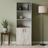 Шкаф Анжело Ferrum-decor на 5 полок с 2 дверями 1900x600x380 ДСП Бетон 16 мм (FRD-105000)