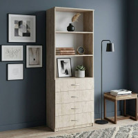 Шкаф Анжело Ferrum-decor на 3 полки с 4 ящика 1900x700x380 ДСП Дуб Сан-Марино 16 мм (FRD-105020)