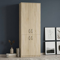 Шафа Анжело Ferrum-decor на 5 полиць із 4 дверима 1900x700x380 ДСП Дуб Сонома 16 мм (FRD-105040)