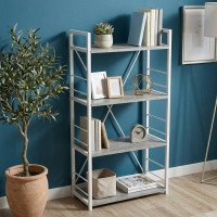Етажерка 4/60 Ferrum-decor Серії Конект 120x60x28 білий ДСП Бетон 16мм (FRD-105528)