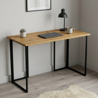 Комп'ютерний стіл Ferrum-decor Ханна 75x140x60 чорний ДСП Дуб Артизан 16мм (FRD-106228)