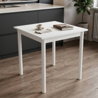 Стіл кухонний Ferrum-decor Агата 75x80x80 Білий ДСП Біле 16мм (FRD-106248)