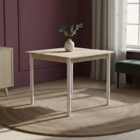 Кухонний стіл Ferrum-decor Агата 75x90x90 Білий ДСП Сонома 16мм (FRD-106258)