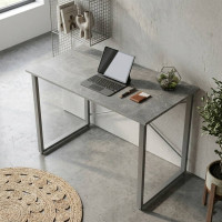 Стол письменный Дейв Ferrum-decor 750x1400x600 Серый металл ДСП Бетон 16 мм (FRD-106448)