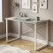 Стіл письмовий Дейв Ferrum-decor 750x1400x700 Білий метал ДСП Бетон 32 мм (FRD-106468)