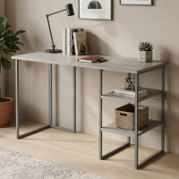 Стіл письмовий Кевін Ferrum-decor 75x140x70 Сірий метал ДСП Бетон 32 мм (FRD-106578)