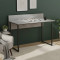 Стіл письмовий Скай Ferrum-decor 75x120x70 Чорний метал ДСП Бетон 32 мм (FRD-106678)
