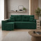Кутовий ортопедичний диван Мекко Cube Shuttle NOVO 2650*1650 Lux IV категорія Bestseller Emerald (MEK-161475)