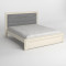 Двоспальне дерев'яне ліжко Mebigrand Торонто Люкс Т5 (підйомний механізм) Айворі (S0505Y30R)/Аляска 93 (сірий) 160х190 см (MBG-19627)