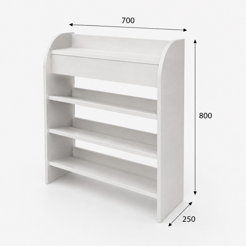 Тумба для взуття LION ПВ-1 70x25x80 см Антрацит (LION-045251)