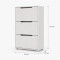 Тумба для взуття з ящиками LION ТО-2 70,4x28,2x123,4 см Бетон темний (LION-045316)