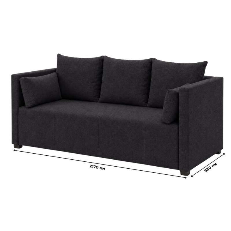 Диван прямий Мекко Monaco 2170х930 Bonel Standart Hard Plus IV категорія Bestseller Graphite (MEK-161715)