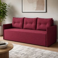 Диван розкладний ортопедичний Мекко Erne 2060х950мм Lux III категорія Austin 8 Ruby Red (MEK-161495)