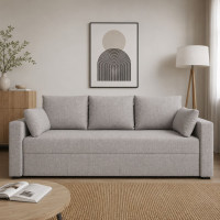 Диван розкладний ортопедичний Мекко Lincoln 2300*1000мм Bonel Standart Hard Plus IV категорія Bestseller White Sand (MEK-161315)