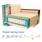 Кутовий ортопедичний диван Мекко Cube 2250×1430 Pocket Spring Cocos III категорія Austin 3 Antelope (MEK-161545)
