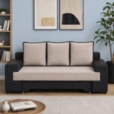 Ортопедичний диван-трансформер Мекко Original 2250*960 мм Lux II категорія Allure Premium Beige/Graphite (MEK-161255)
