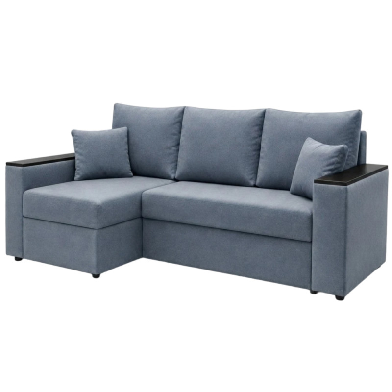 Кутовий ортопедичний диван Мекко Senator 2500x1500 Bonel Standart Hard Plus IV категорія Bestseller Blue Fog (MEK-161735)