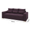 Ортопедичний диван Мекко Trend 2650×1150 Bonel Standart Hard Plus тканина Bagama 43 (MEK-161655)