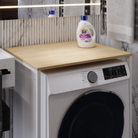 Стелаж-полиця Бафрум 401 Ferrum-decor для пральної машини 90x70,5x60,5 Білий метал ДСП Дуб Кремона Торро 16 мм (FRD-107582)