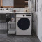 Стелаж-полиця Бафрум 405 Ferrum-decor для пральної машини 90x101x60,5 Чорний метал ДСП Бетон 16 мм (FRD-107392)