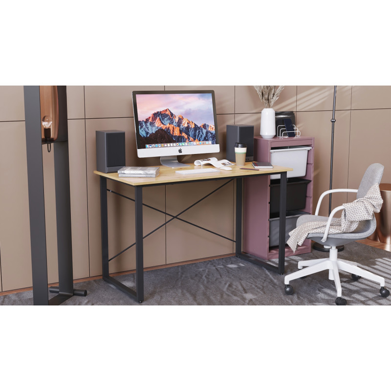 Комп'ютерний стіл Ferrum-decor Дейв 75x120x60 чорний ДСП Дуб Артизан 32 мм (FRD-107042)