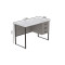 Комп'ютерний стіл Ferrum-decor Гаррі 75x120x60 чорний ДСП Бетон 16 мм (FRD-107292)