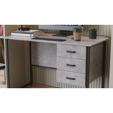 Комп'ютерний стіл Ferrum-decor Гаррі 75x120x60 чорний ДСП Бетон 16 мм (FRD-107292)