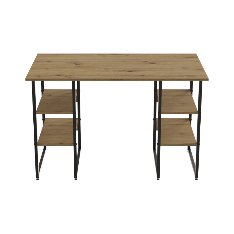 Комп'ютерний стіл Ferrum-decor Карен 75x140x70 чорний ДСП Дуб Артизан 16 мм (FRD-107262)