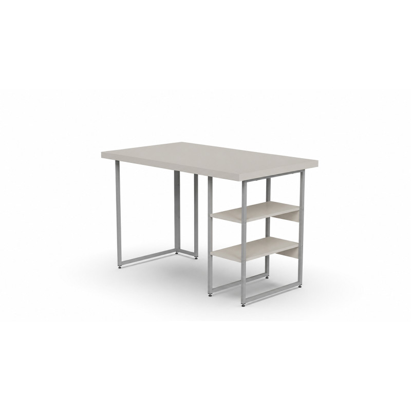 Стіл письмовий Кевин Ferrum-decor 75x100x60 Сірий метал ДСП Кашемір 32 мм (FRD-108122)