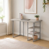 Стіл письмовий Кевин Ferrum-decor 75x100x60 Сірий метал ДСП Кашемір 32 мм (FRD-108122)
