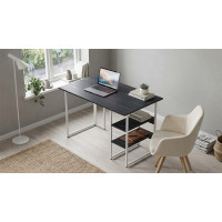 Стіл письмовий Кевин Ferrum-decor 75x140x70 Білий метал ДСП Каштан Арвадонна 16 мм (FRD-108112)