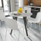 Круглий стіл MARSI 4 870-4 ніжки конусні Ferrum-decor 750x870x870 Чорний метал ДСП Білий 16 мм (FRD-107432)