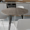 Круглий стіл MARSI 3 870-3 Ferrum-decor 750x870x870 Чорний метал ДСП Дуб Кремона Канолло 16 мм (FRD-107512)