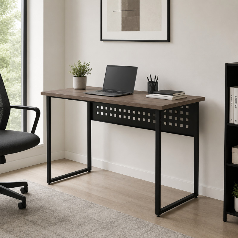 Стіл письмовий Майк Ferrum-decor 75x100x60 Чорний метал ДСП Дуб Кремона Канолло 32 мм (FRD-108192)