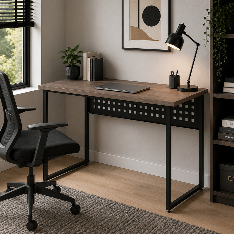 Стіл письмовий Майк Ferrum-decor 75x100x60 Чорний метал ДСП Дуб Кремона Канолло 32 мм (FRD-108192)